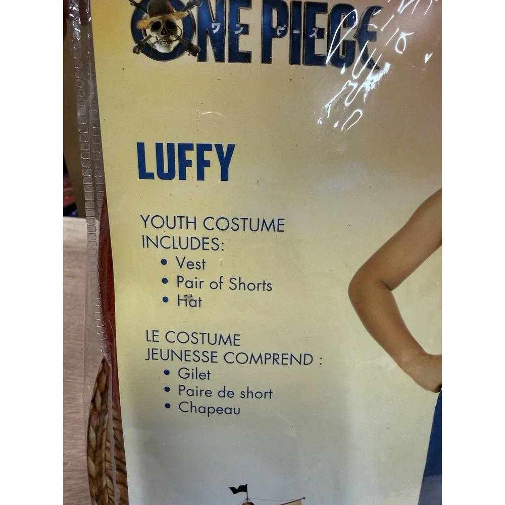 InSpirit Designs One Piece Luffy‎ Youth Costume Medium 7-8 Vest Shorts Hat